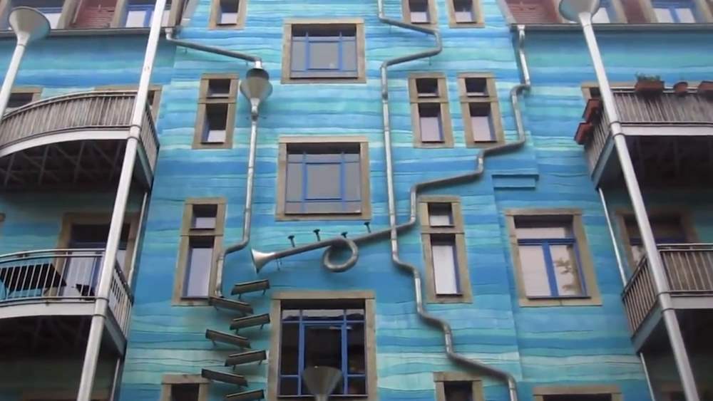 Дом "Музыка дождя" в Дрездене