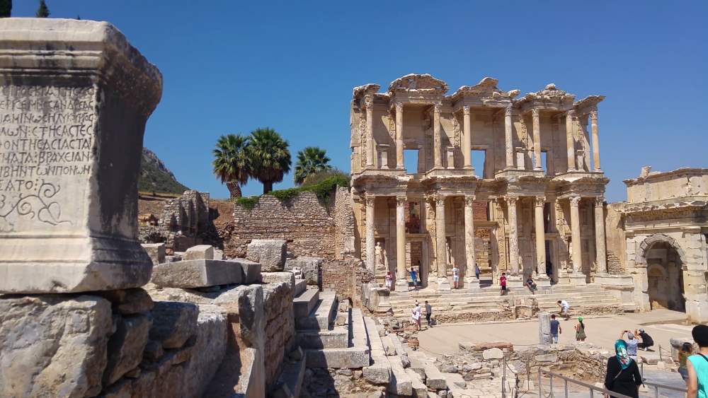 The ruined city of Ephesus near Kusadas