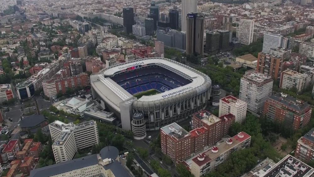 Madrid's landmark Santiago Bernabeu Stadium