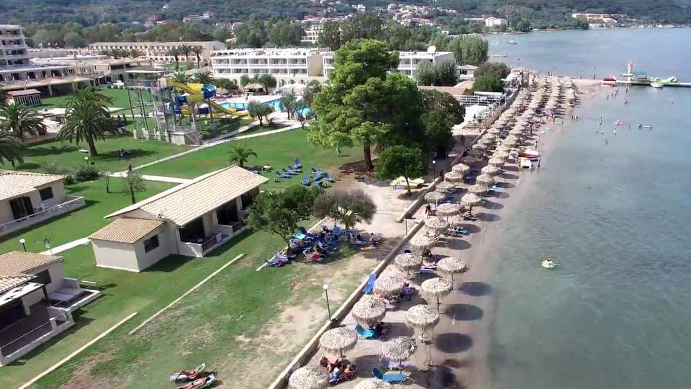 At the service of vacationers on the island of Corfu many hotels