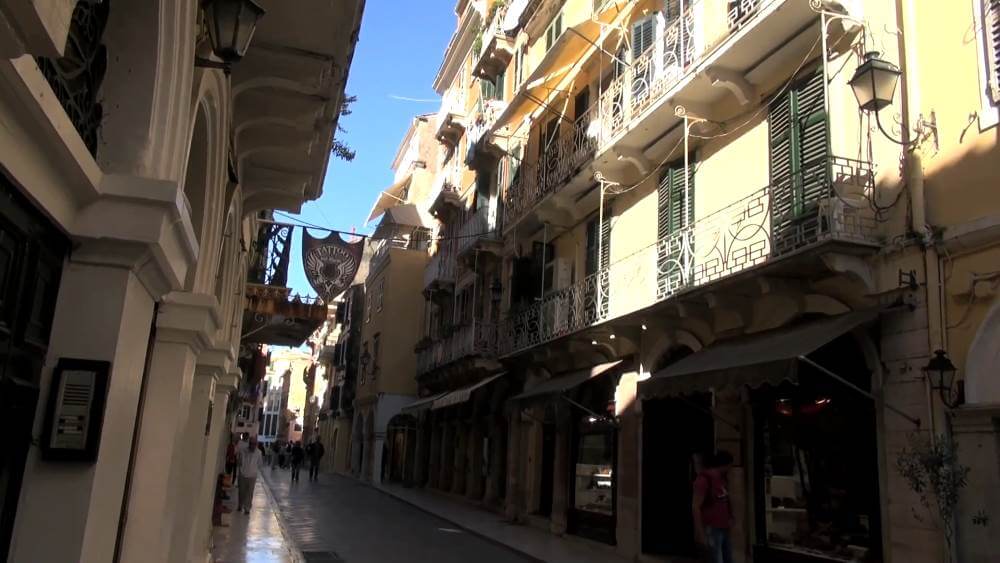 Old Town area in Corfu