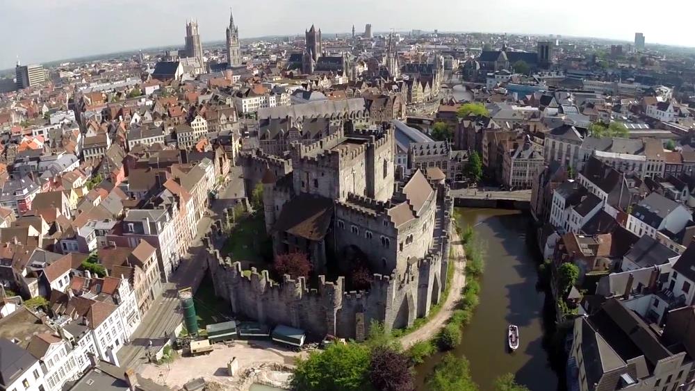 Belgium's beautiful castle - the Castle of the Counts of Flanders