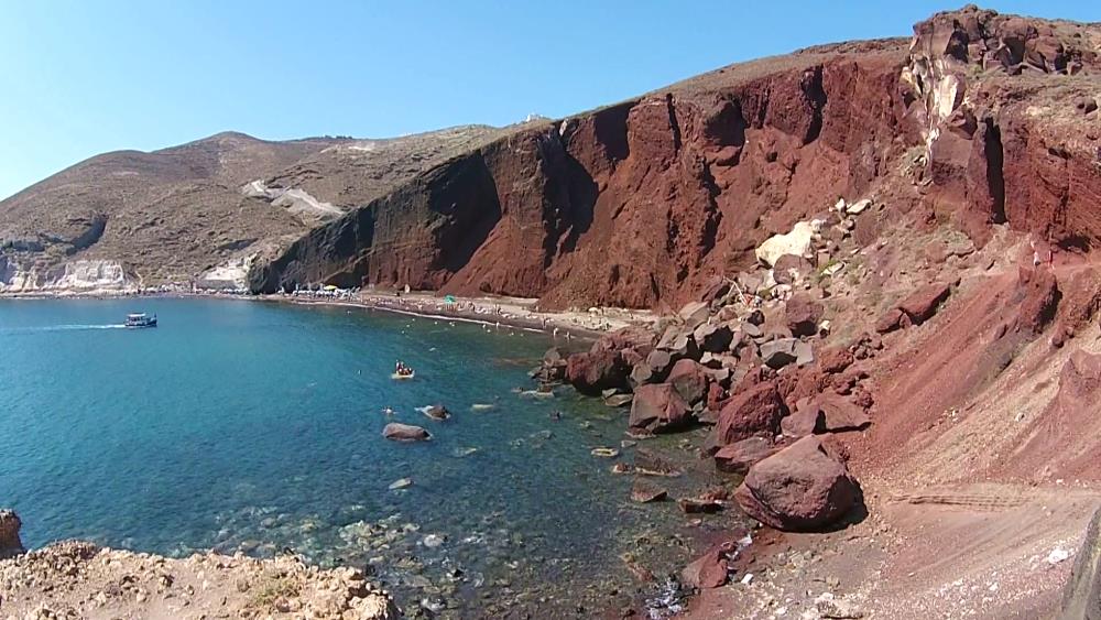 Red Beach near Heraklion can be visited by yourself