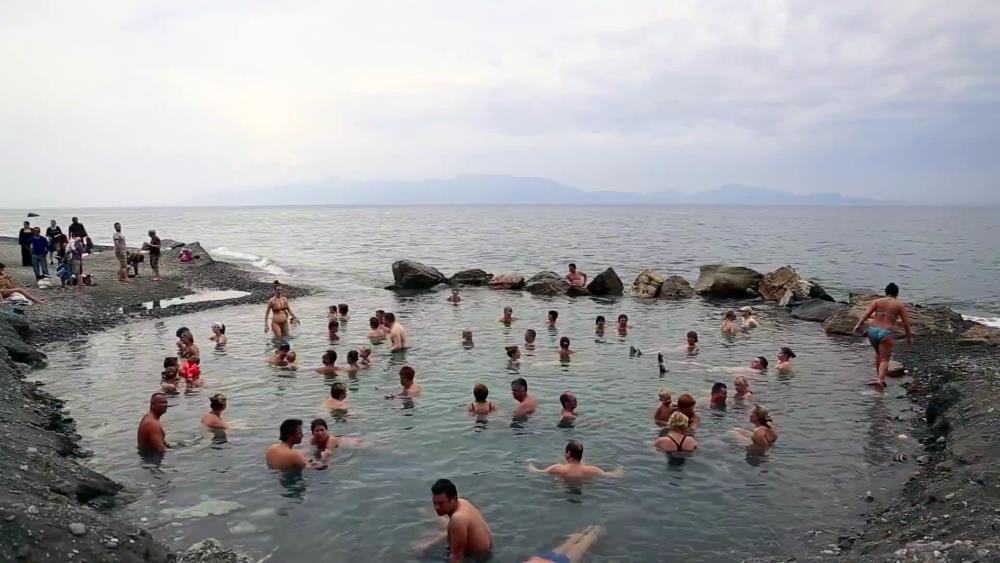 Thermal beach - a landmark of the Greek Kos