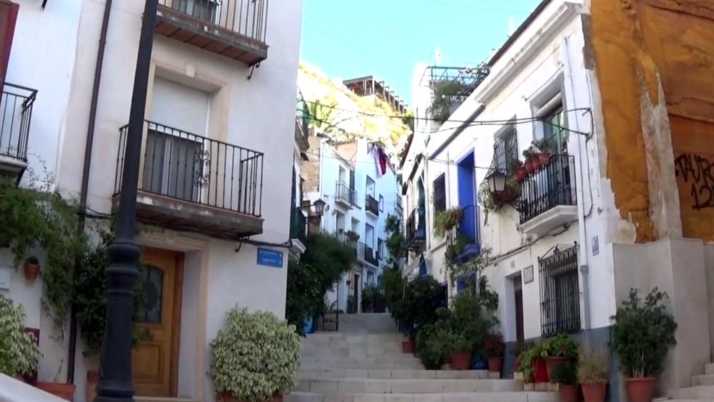 The Santa Cruz neighborhood is a landmark of Alicante (Spain)
