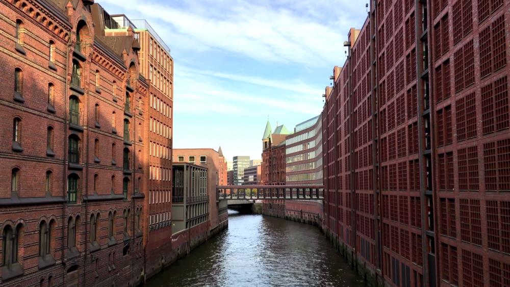 Historic warehouse district in Hamburg