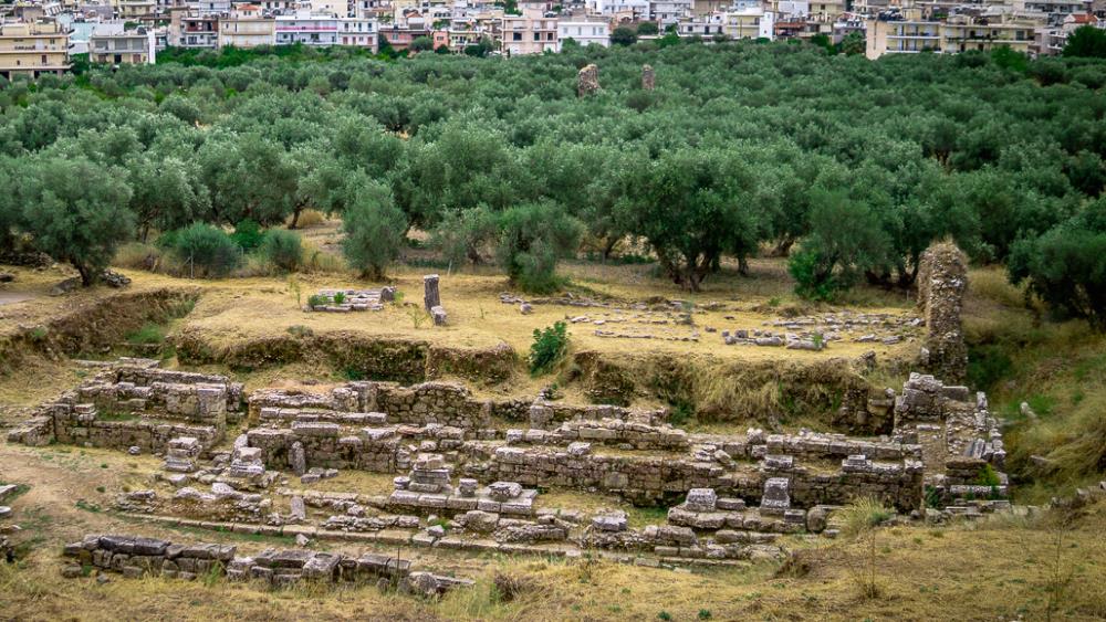 Руины города Спарта в Греции
