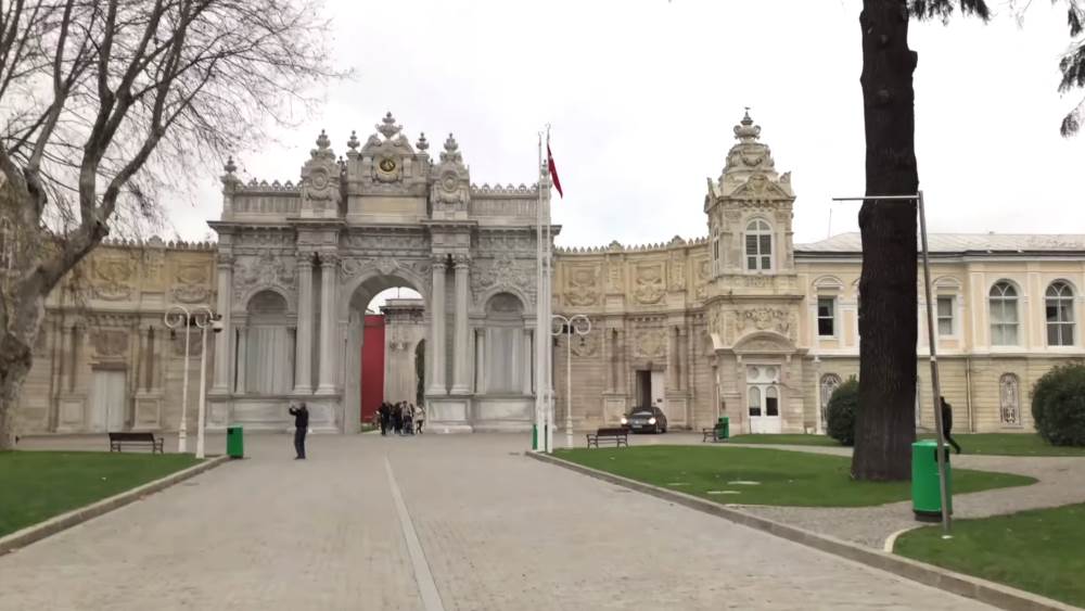 Dolmabahce Palace near the Bosphorus in Istanbul