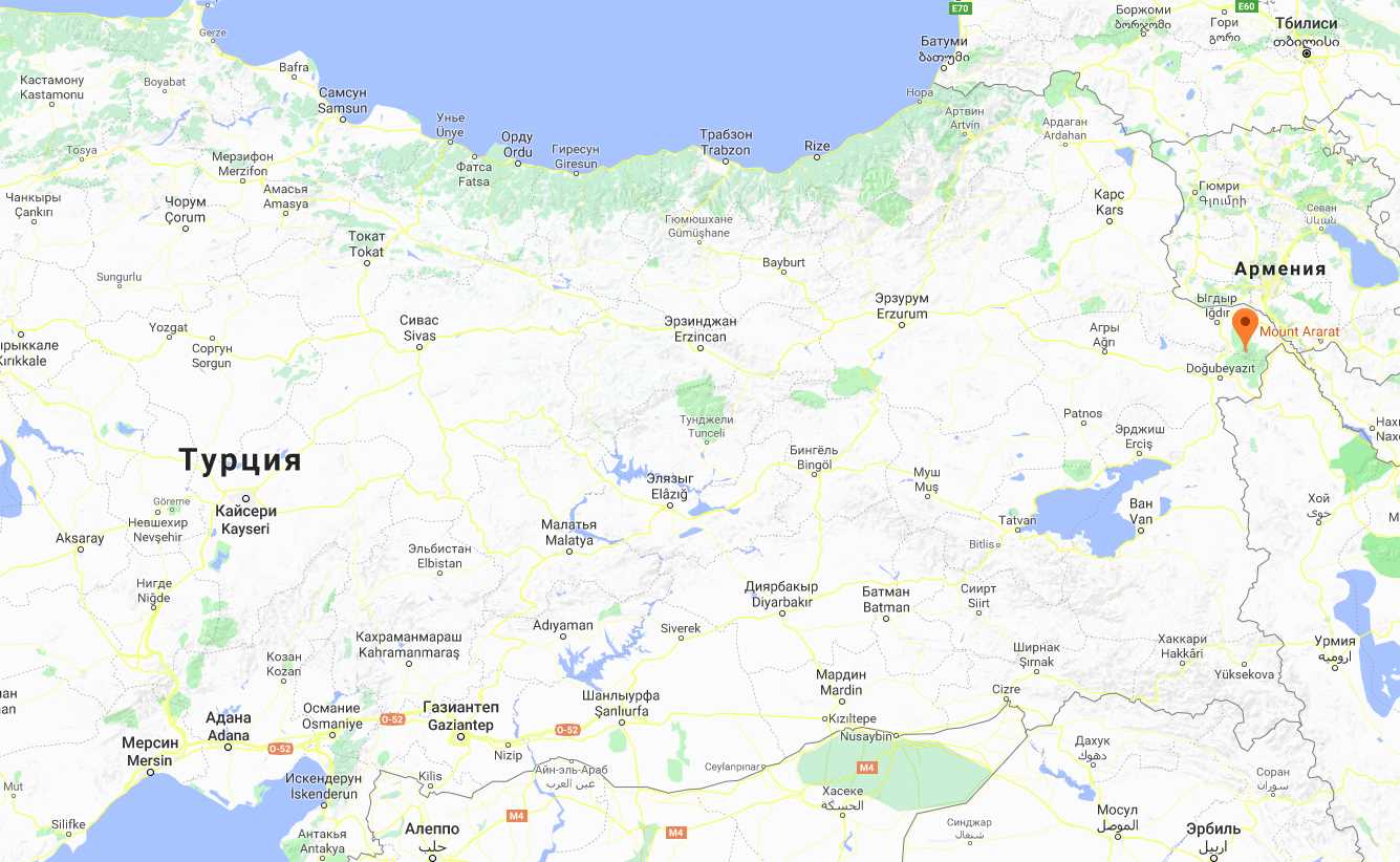 Mount Ararat is on the map of Turkey today