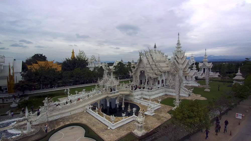 The White Temple is a modern Buddhist shrine in Thailand