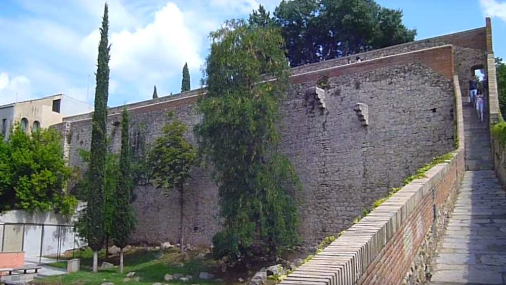 The fortress walls of Girona - an ancient landmark of the city