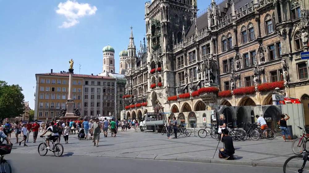 Marienplatz Square - one of the main attractions in Bavaria