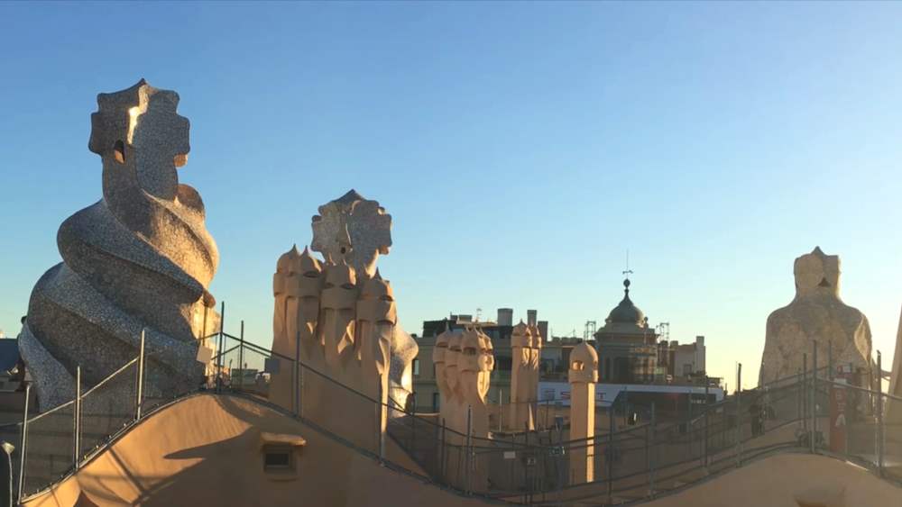 Крыша Каса Мила в Барселоне
