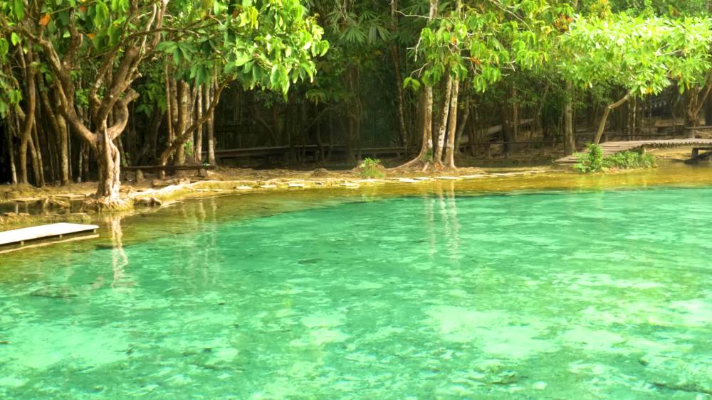 Blue Lake, a natural landmark of Krabi