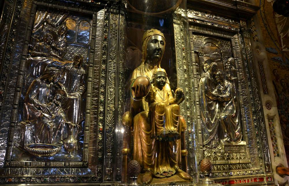 The Black Madonna at the Montserrat Monastery (Catalonia, Spain)