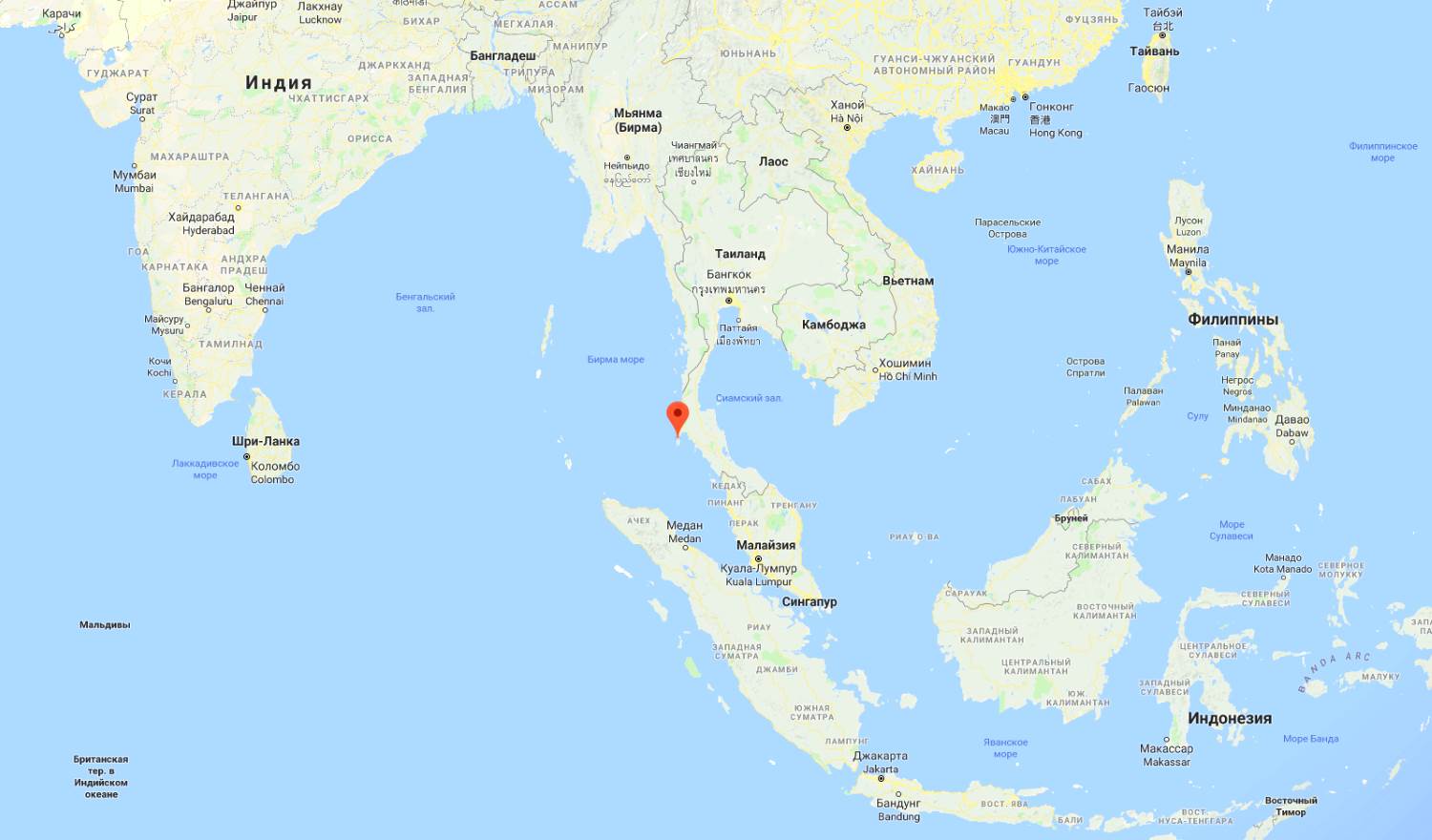 Phuket Island on the world map