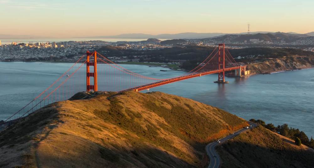 The Golden Gate Bridge, San Francisco's main attraction