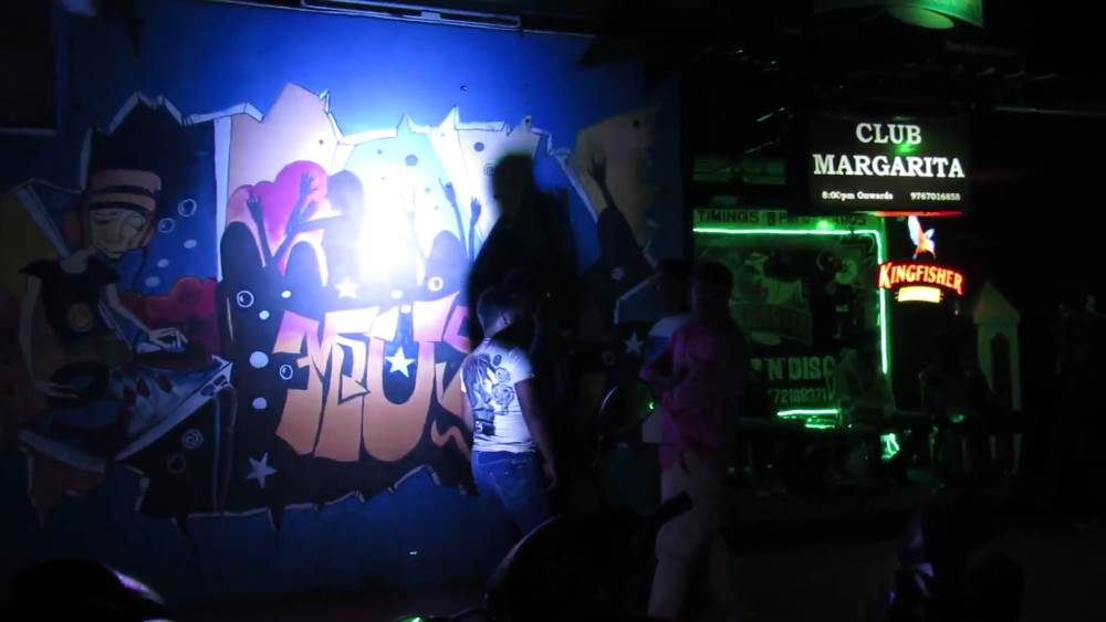Ночной клуб Margarita на Гоа с транс-музыкой