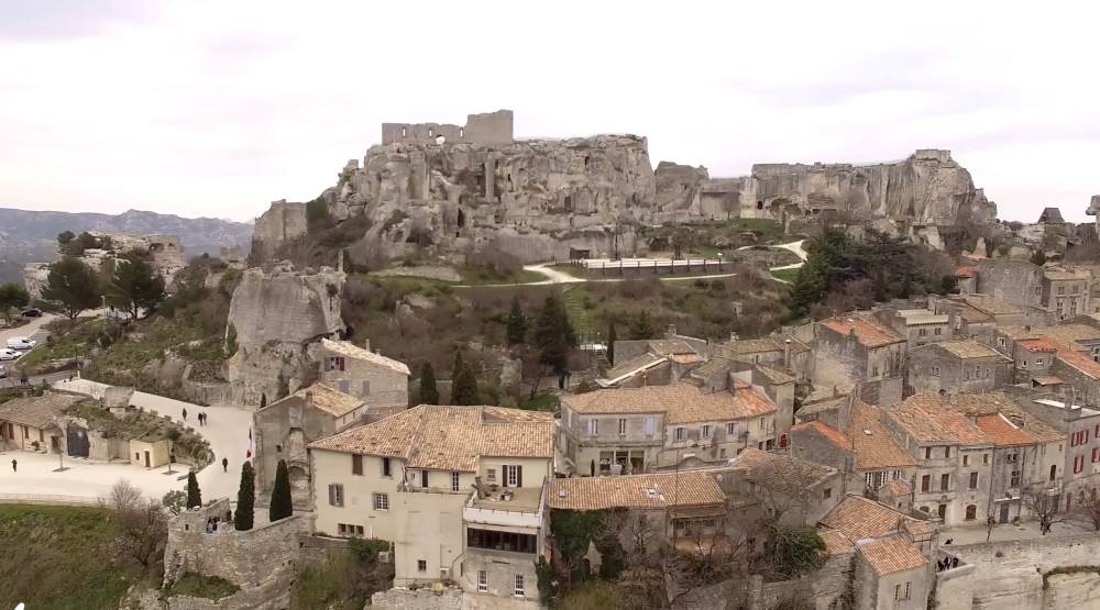 The ancient stone village of Le Baux, a landmark in Provence, France