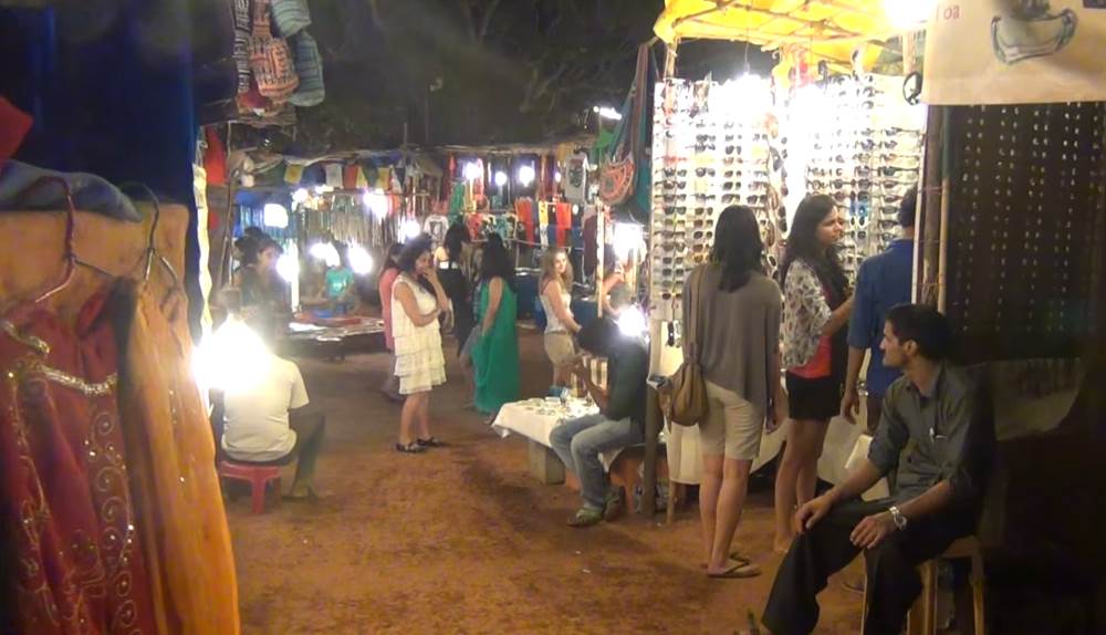 The night market in Arpora is visited by thousands of tourists
