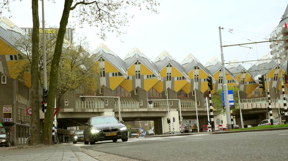 Street of upside-down houses - Rotterdam