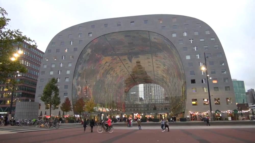 The Markthal residential complex in Rotterdam