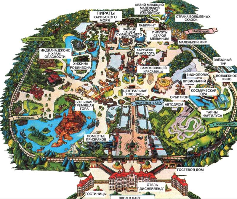 Map of Disneyland Paris - France