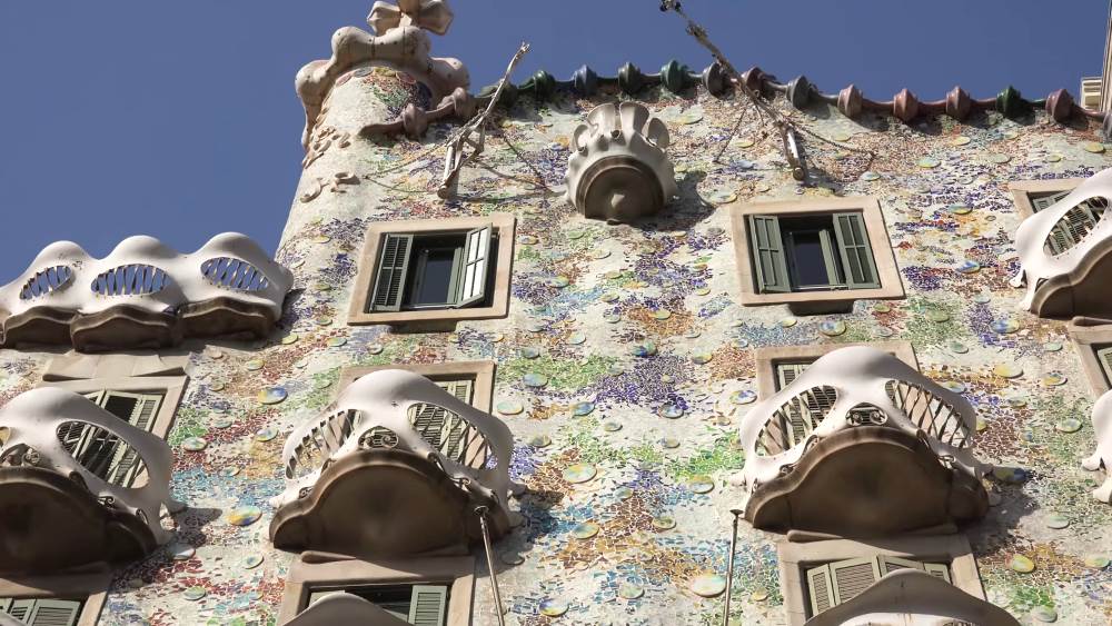 Facade of the Casa Batlló in Barcelona