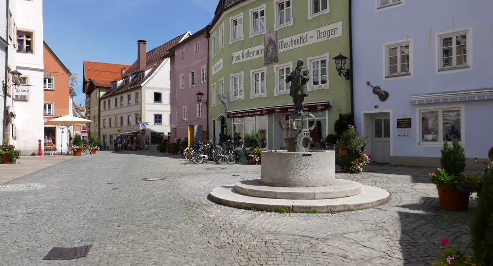 Bread Market Square - a historical landmark in Füssen