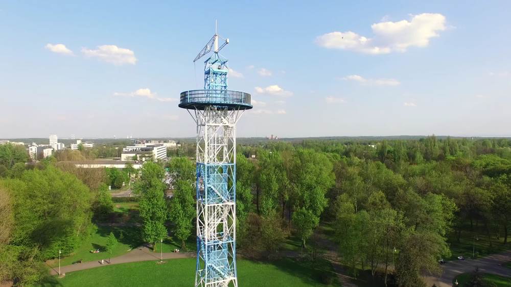 Parachute tower in Katowice
