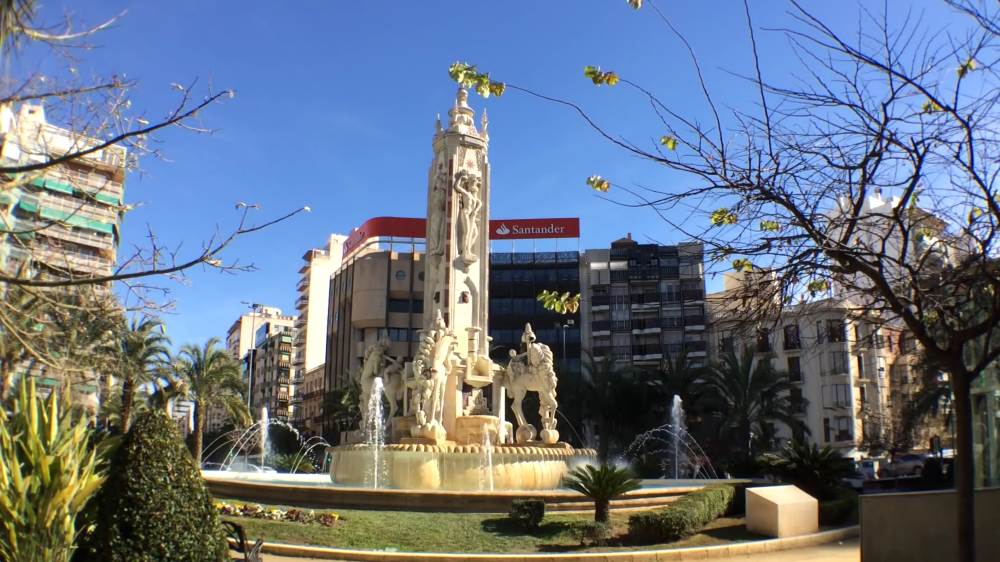 Plaza de la Salud in Alicante - Costa Blanca region of Spain