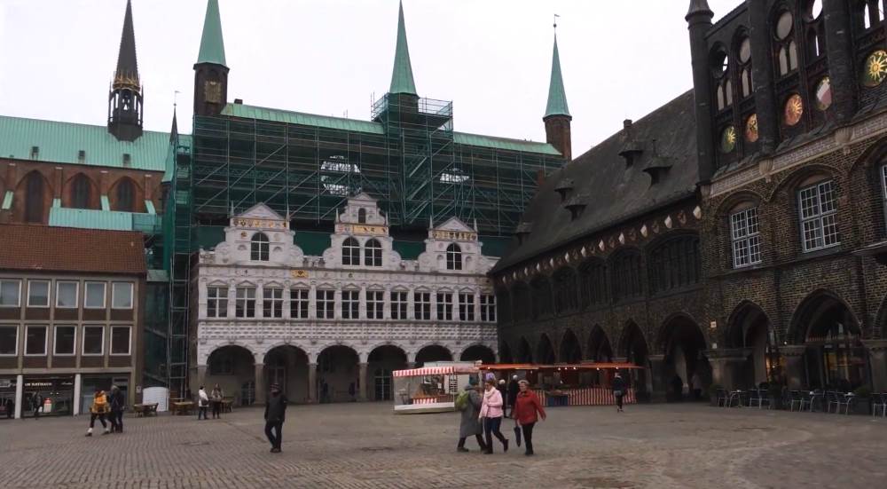 Lübeck Market Square and Town Hall (Germany)