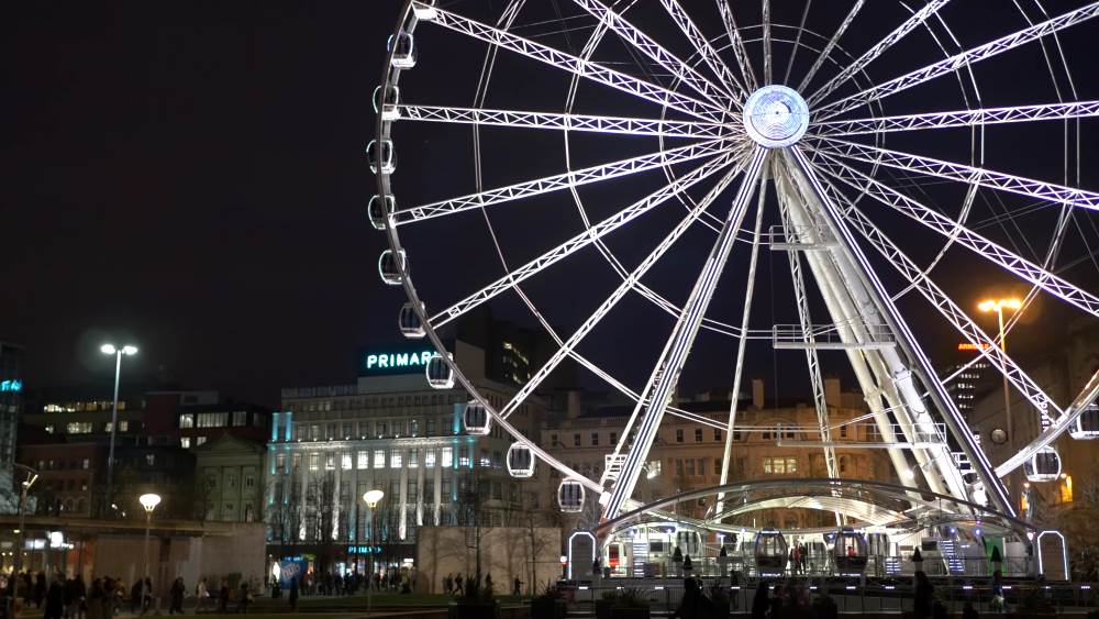 The Ferris Wheel, a landmark of Machester