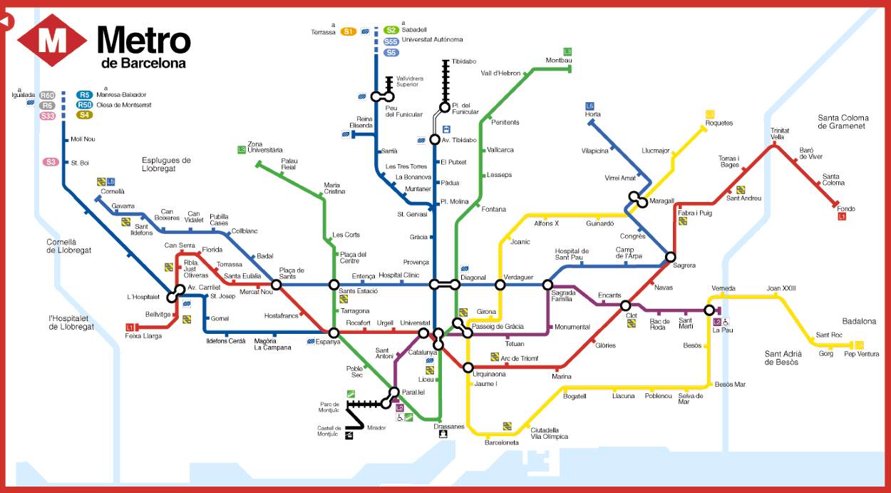 Metro scheme in Barcelona