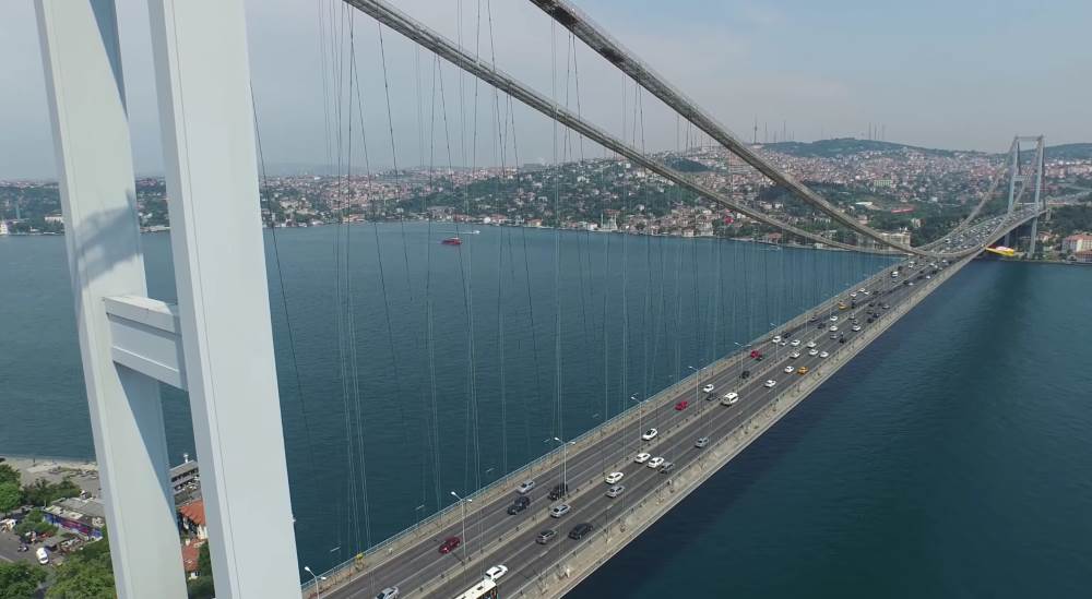 The Bosphorus Bridge in Istanbul - length and height