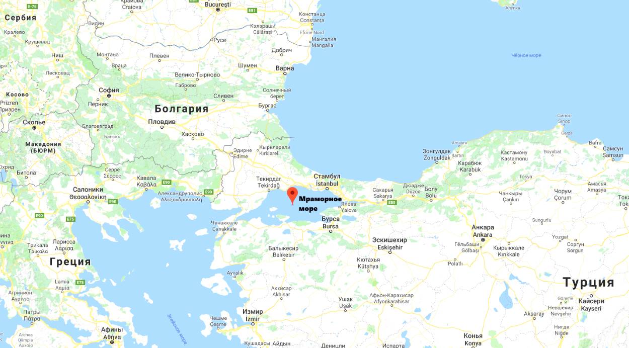 Sea of Marmara on the world map