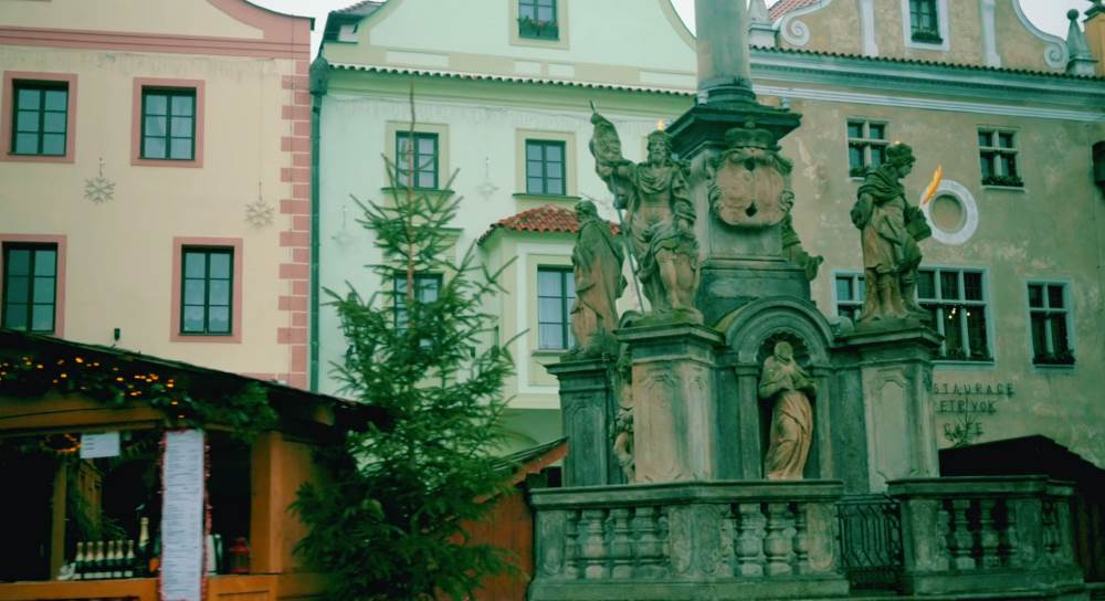 Krumlov Central Square, Czech Republic