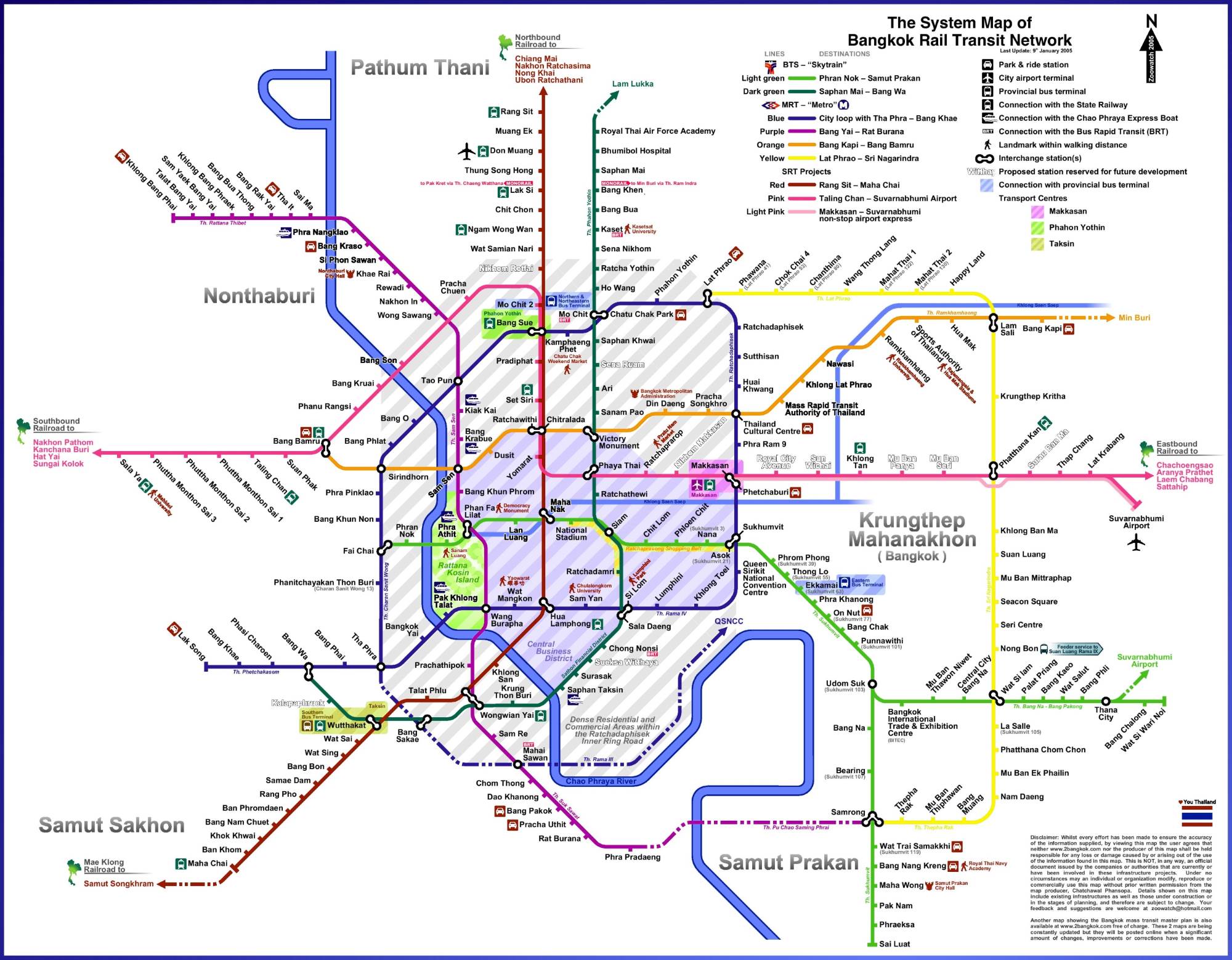 Карта метро Бангкока