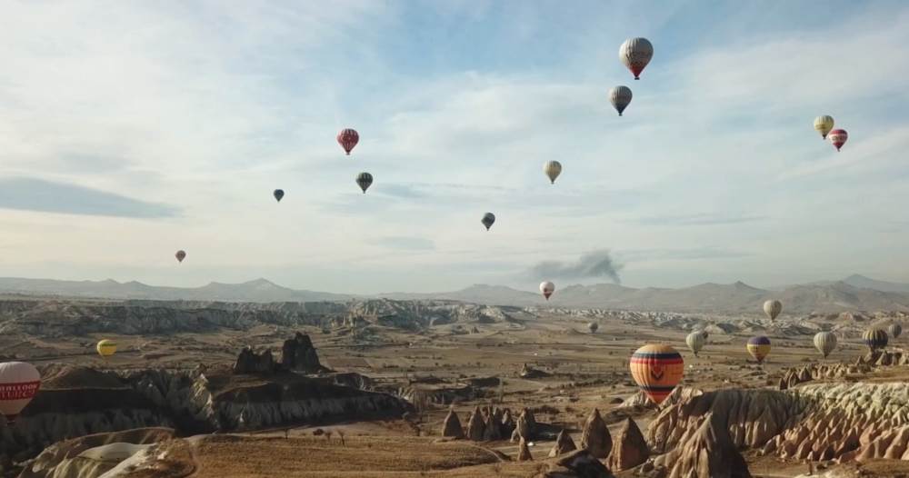 Most tourists come to Cappadocia for hot-air ballooning