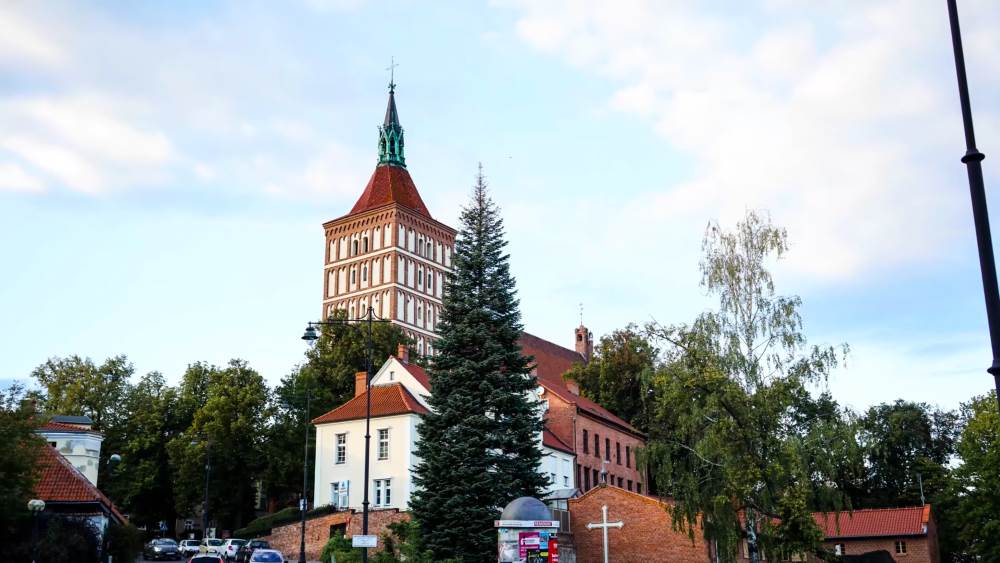 Cathedral Basilica - a landmark of Olsztyn, Poland