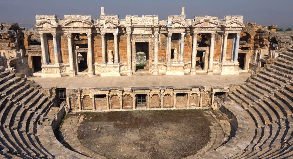 The city of Hierapolis near Pamukkale