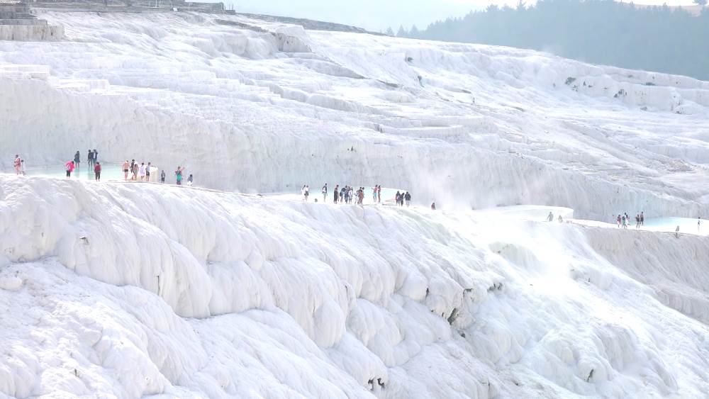 The slopes of Pamukkale Mountain, Turkey