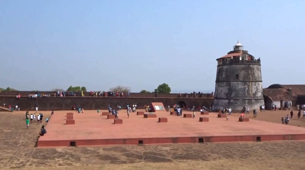 Fort Aguada on the map of Goa