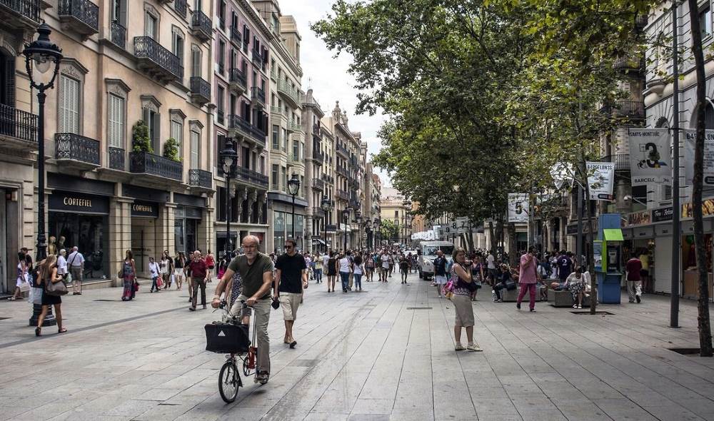 Улица Портал де л’Анжел - Готический квартал Барселоны