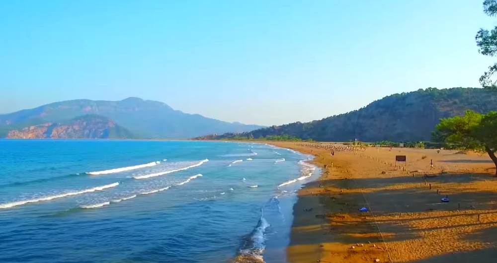 Iztuzu Beach in Turkey on the Mediterranean Sea