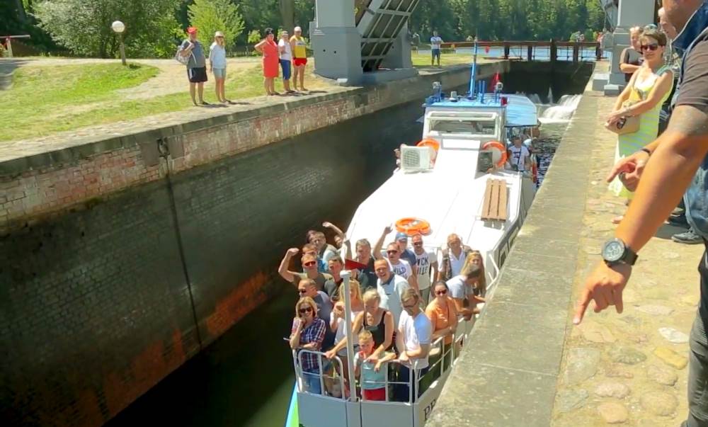 Шлюз на Августовском канале в Беларуси