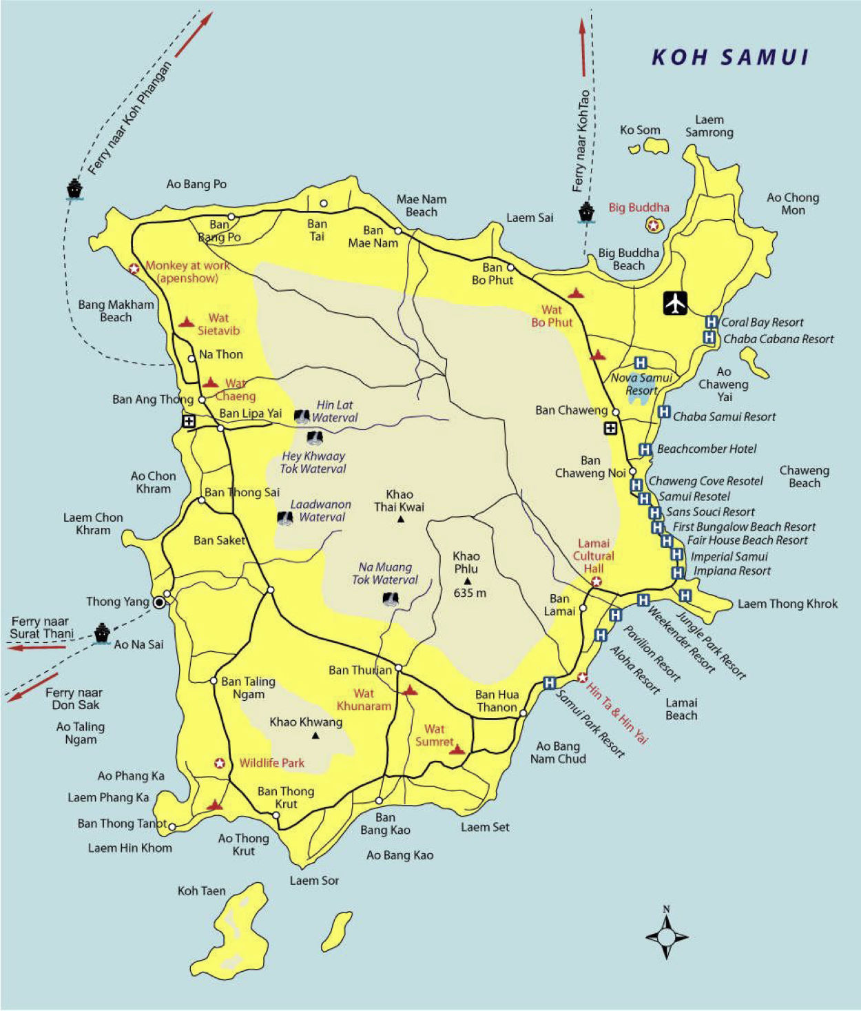 Koh MirPlaneta maps - attractions, hotels, roads