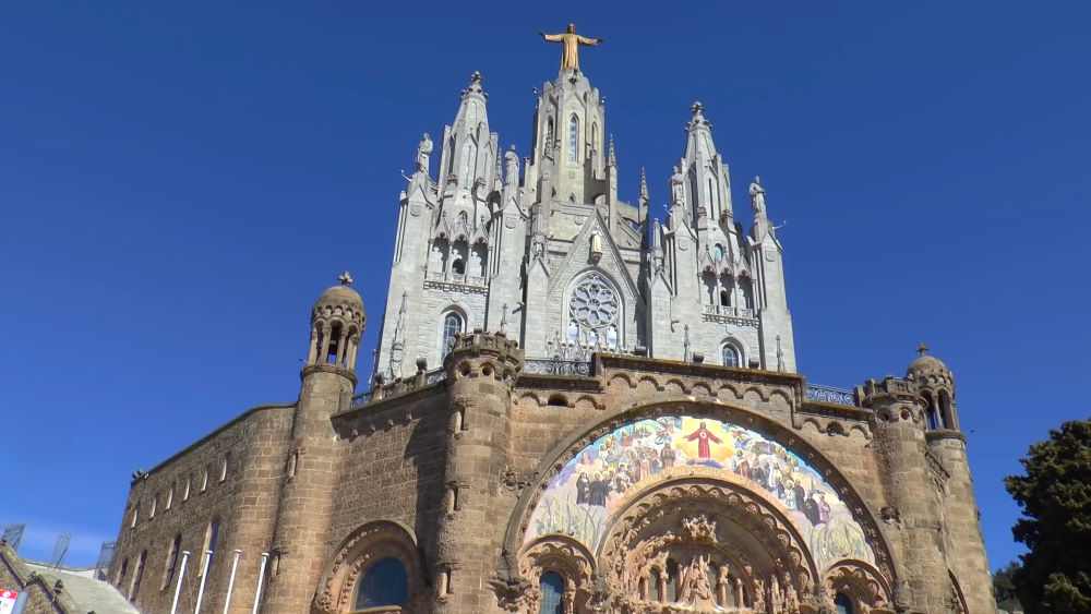 Temple of the Sacred Heart in Barcelona on the Tibidabo