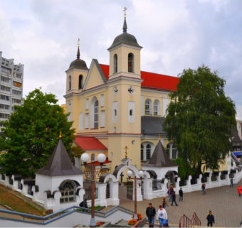 The famous Peter and Paul Cathedral in Minsk, Belarus