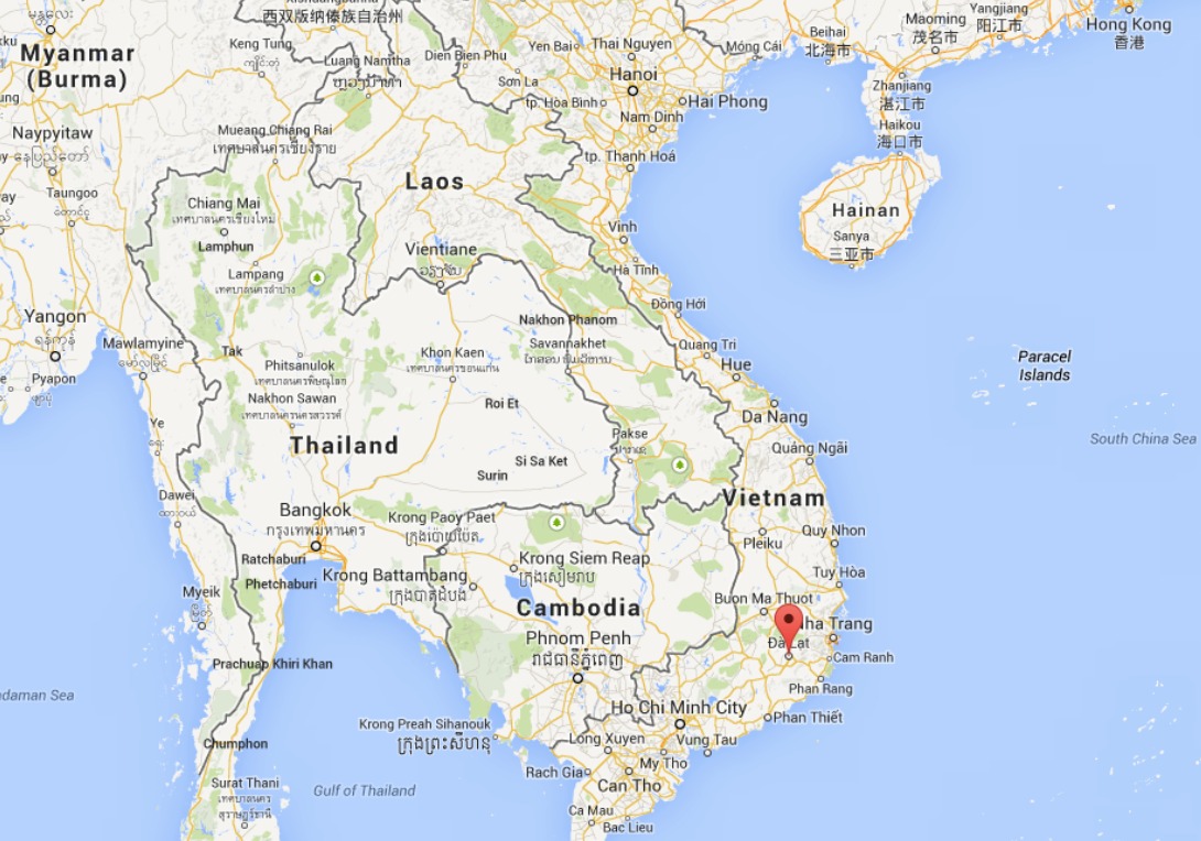Республика Вьетнам на карте